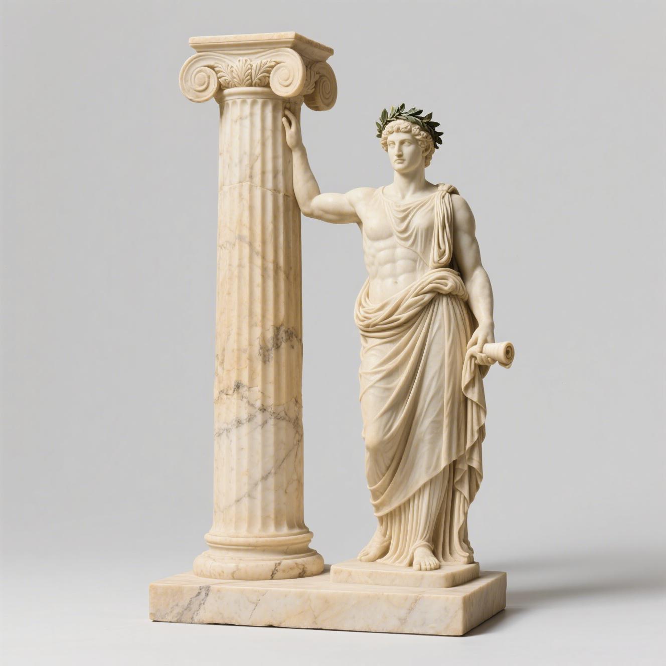 Handmade Marble Stone-Carved Pillar