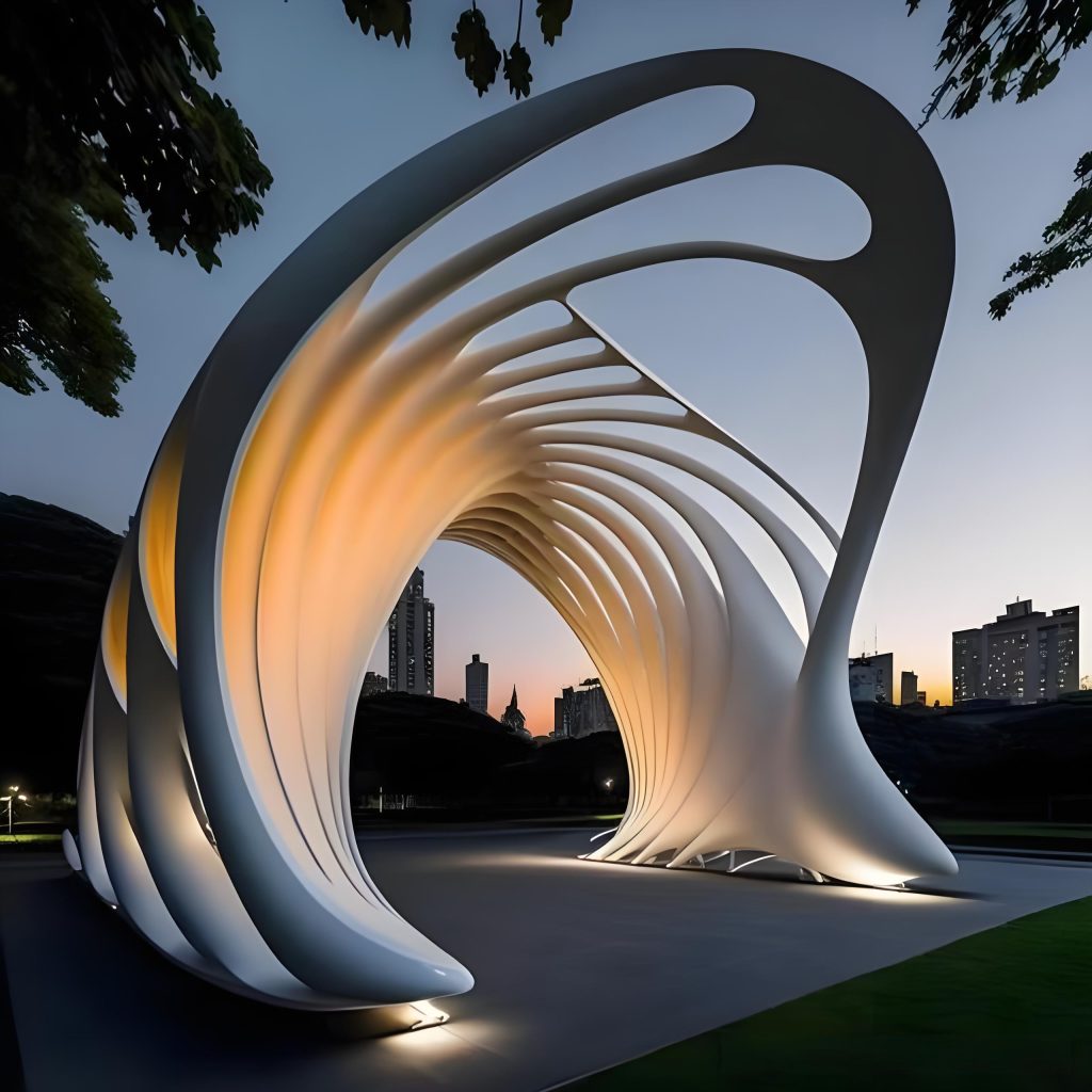 stainless steel sculpture。