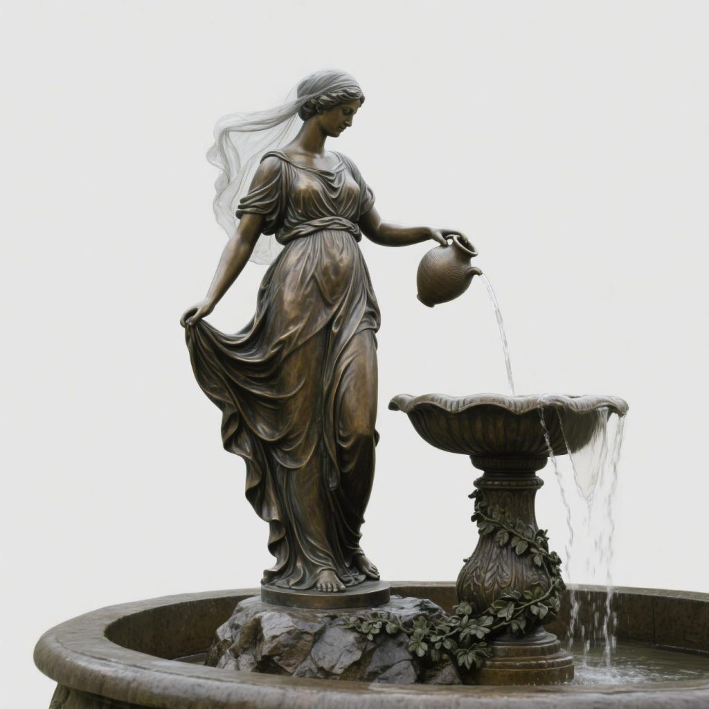 Bronze - cast fountain