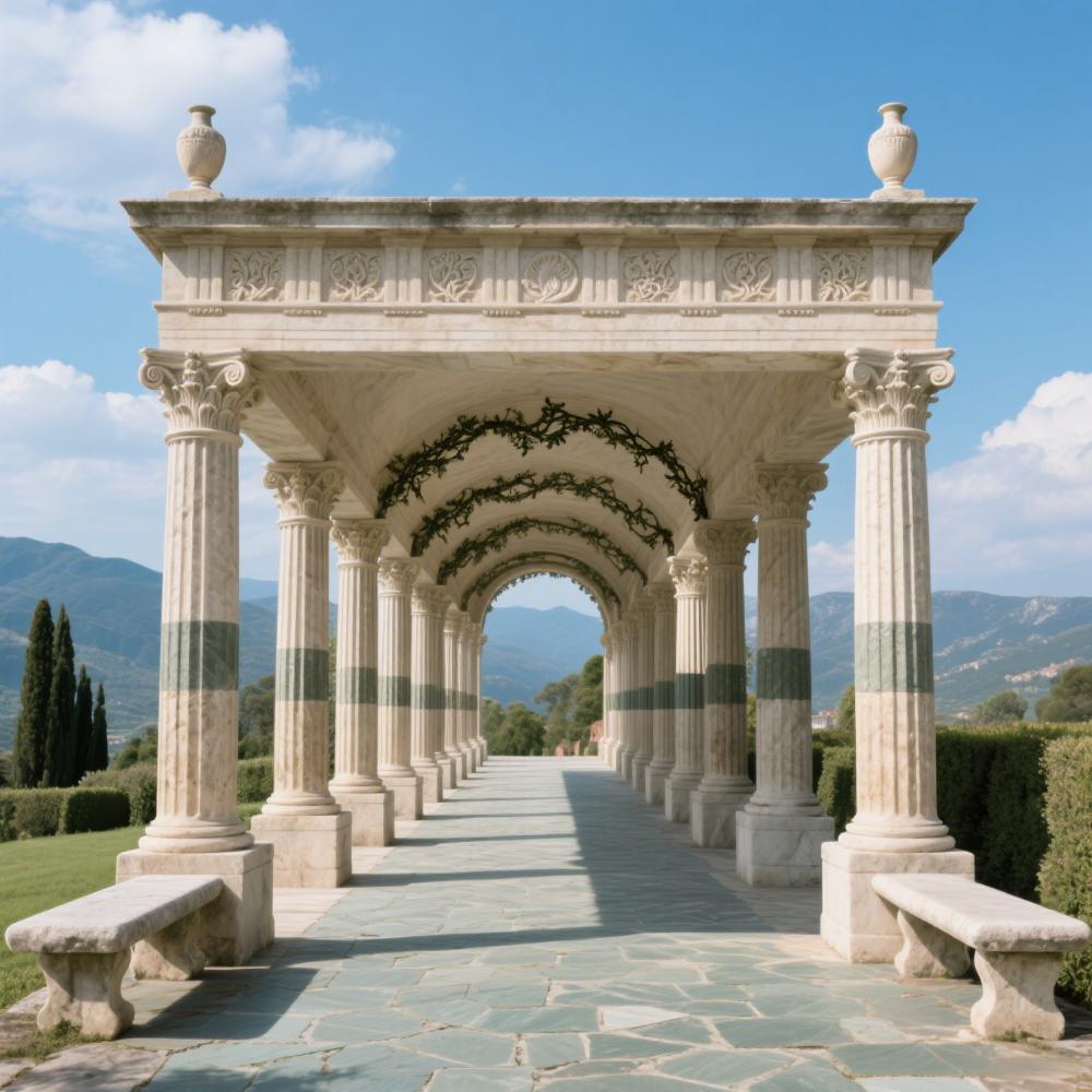 stone - carved pavilion