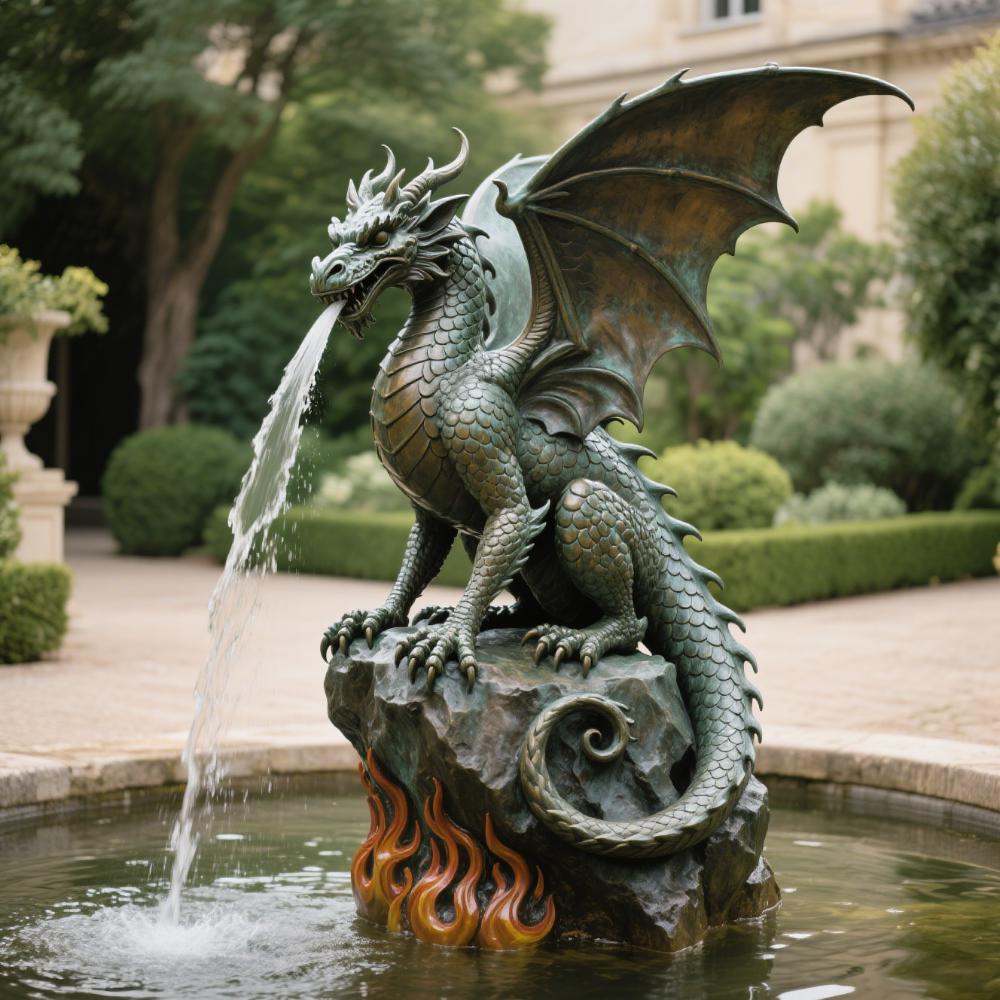 Bronze - cast fountain
