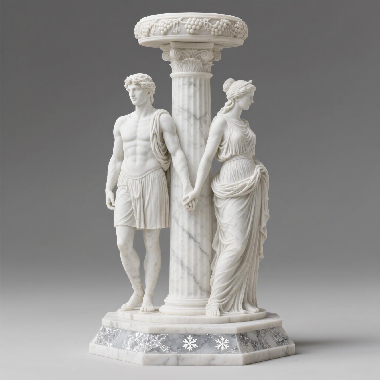 Outdoor Carved Stone Column for Garden