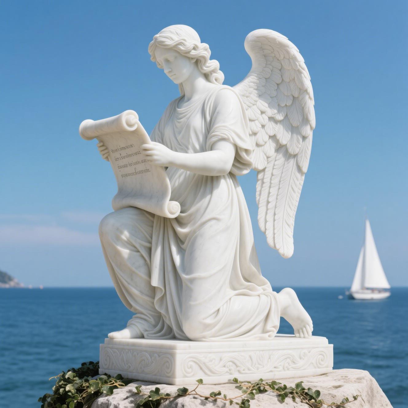 carved stone angel