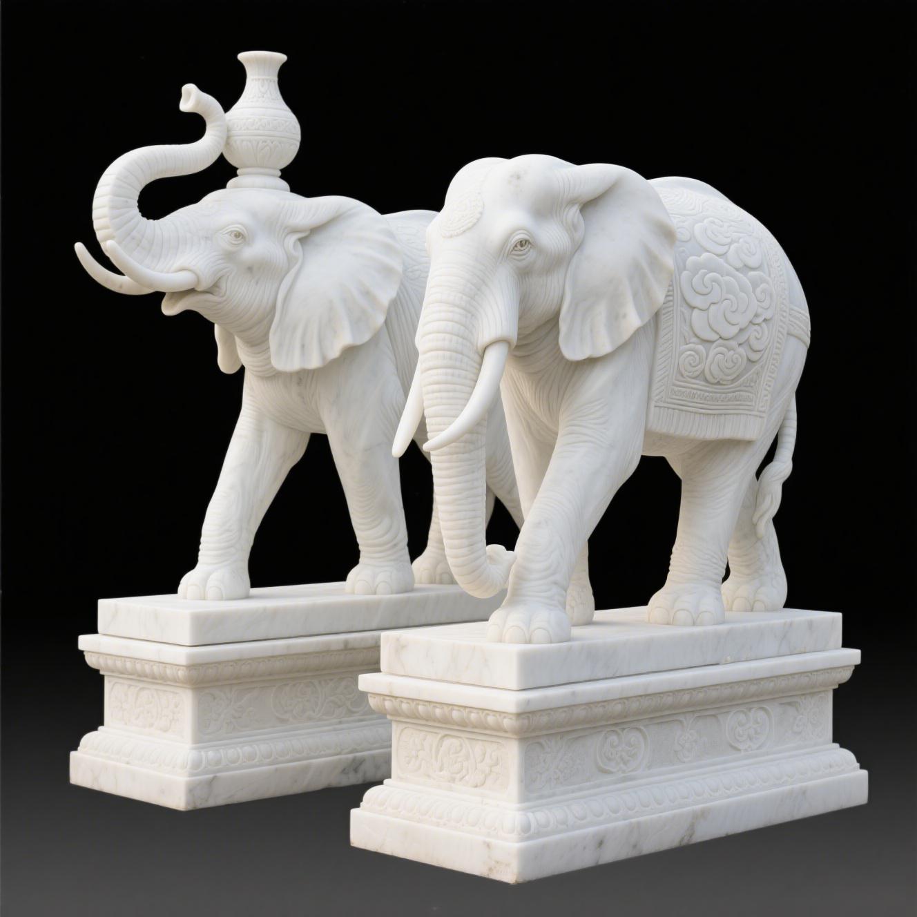 Stone animal statues