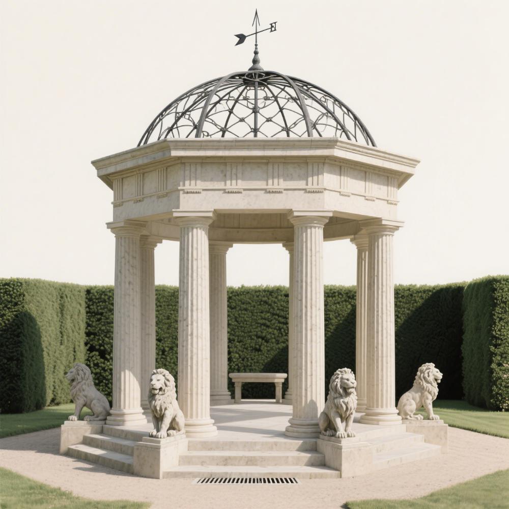 stone - carved pavilion
