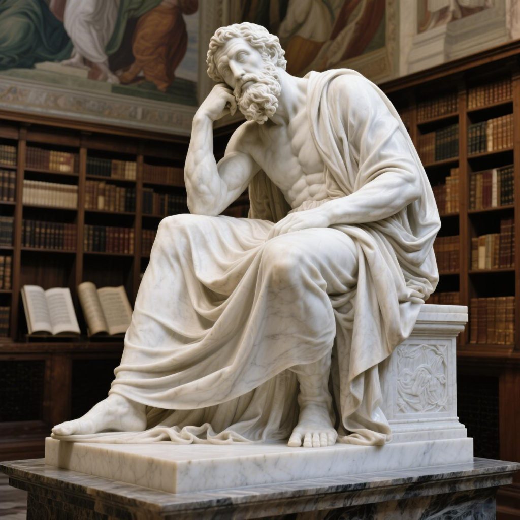 male stone sculpture