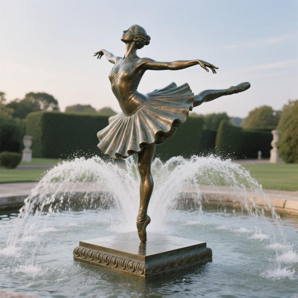 Bronze - cast water fountain