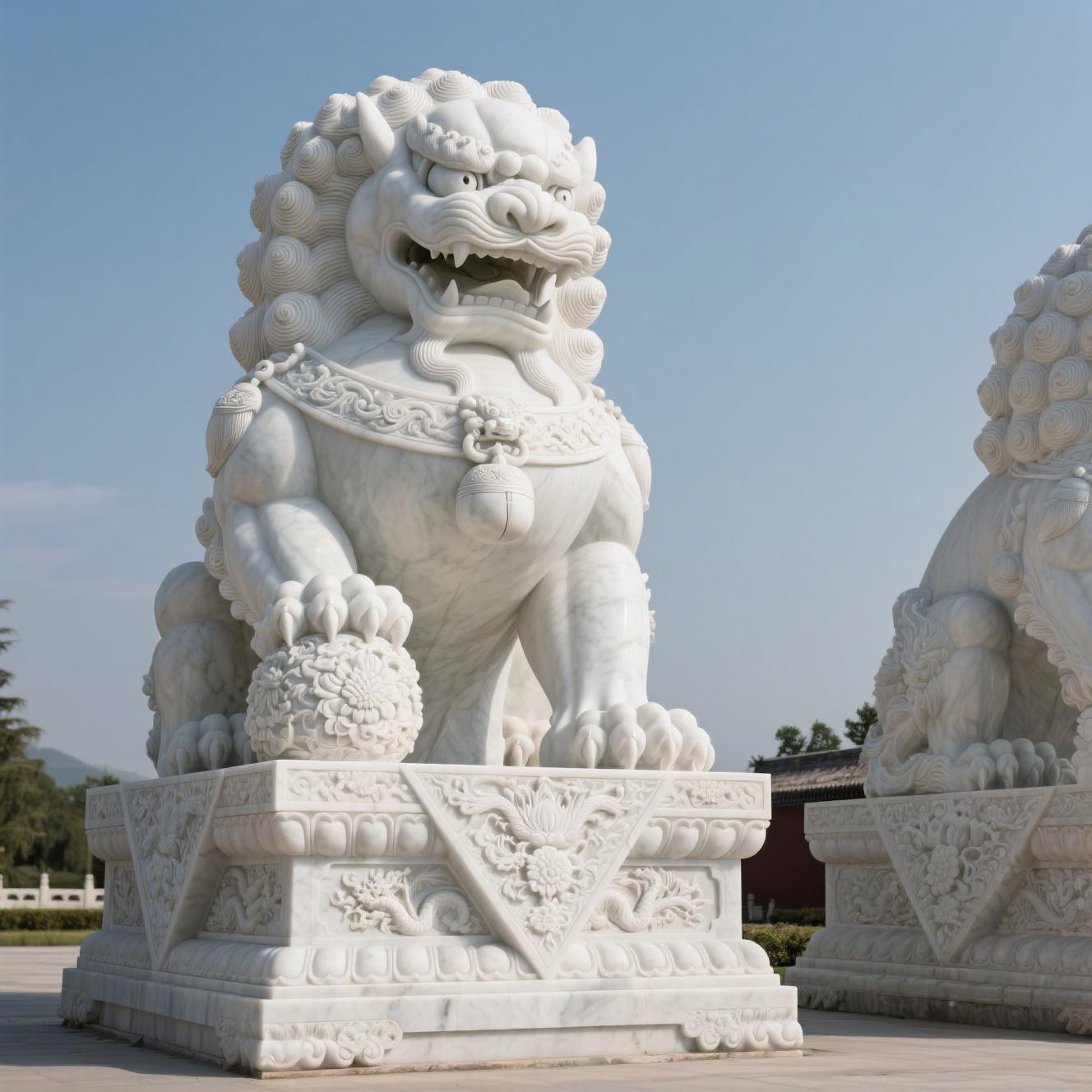 Stone animal statues