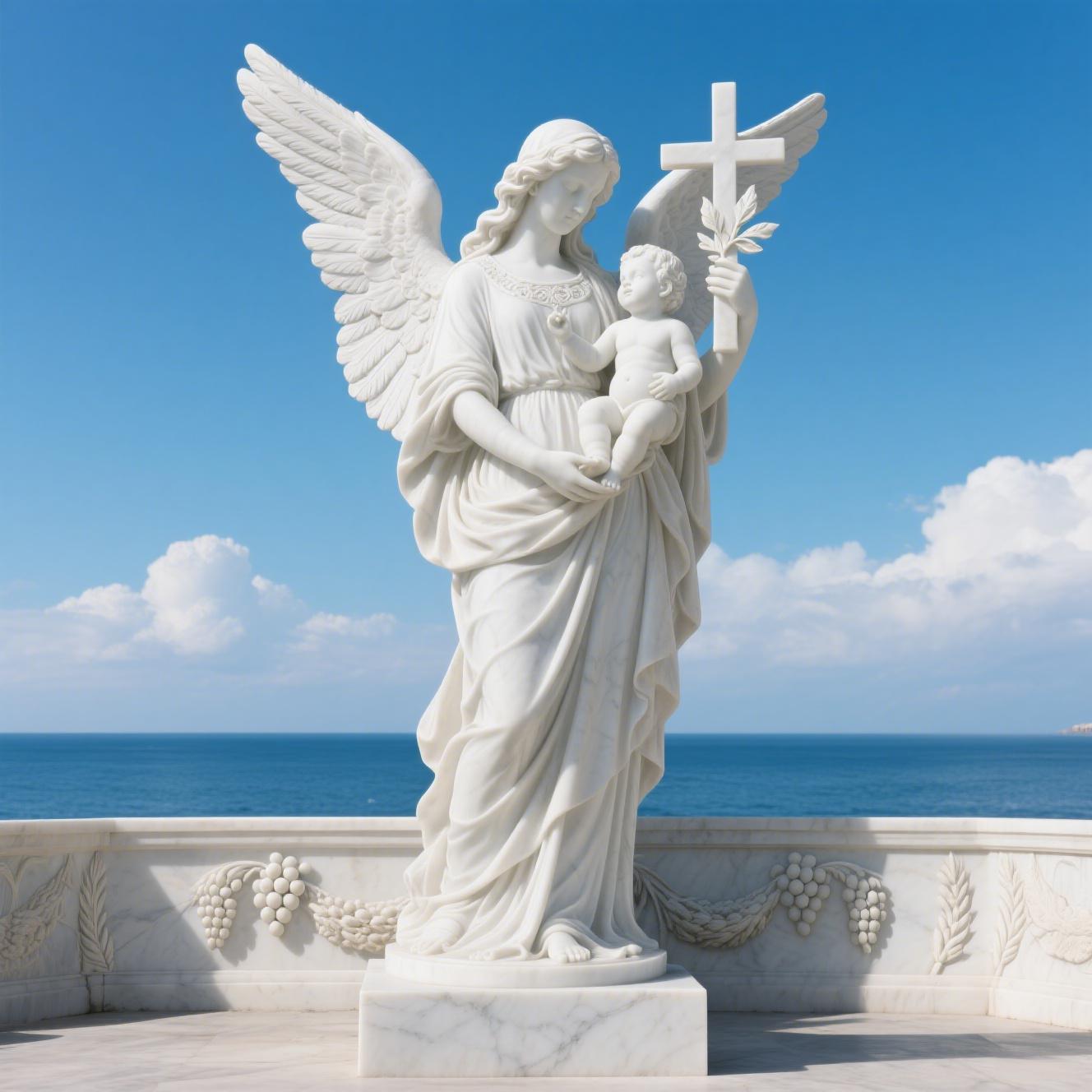 carved stone angel