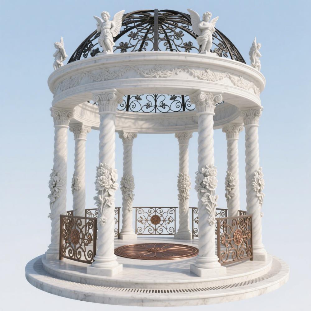 stone - carved pavilion