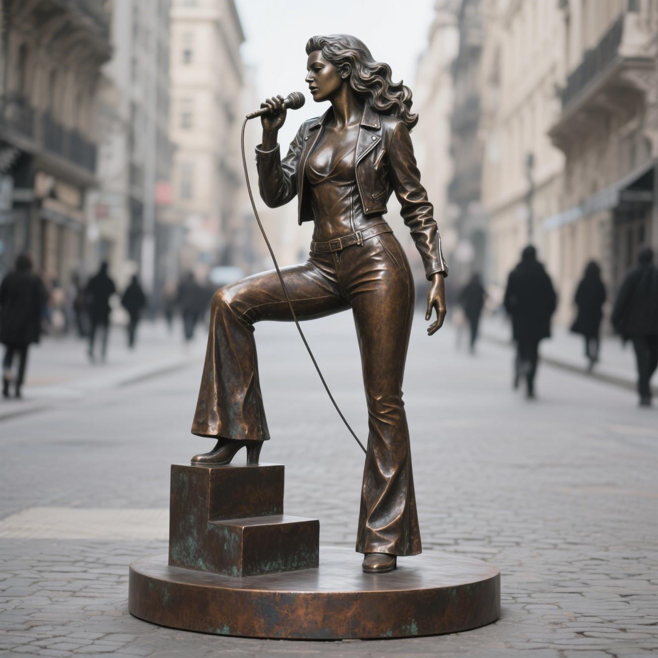 bronze-cast figure sculpture